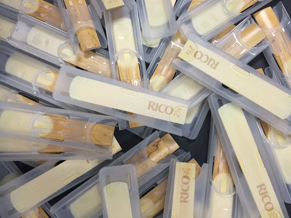 Clarinet reeds in protective cases